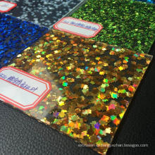 Decoración de pared de tamaño personalizado perpex PMMA Acrílico Glitter Sheet